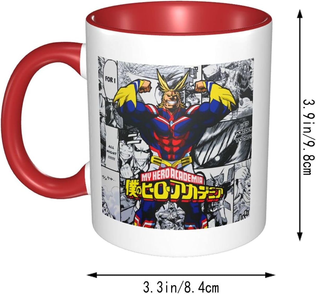 Amazon カップ コーヒーマグ おしゃれ セラミック ハンドル付き 僕のヒーローアカデミア オールマイト Zegailian ホーム キッチン