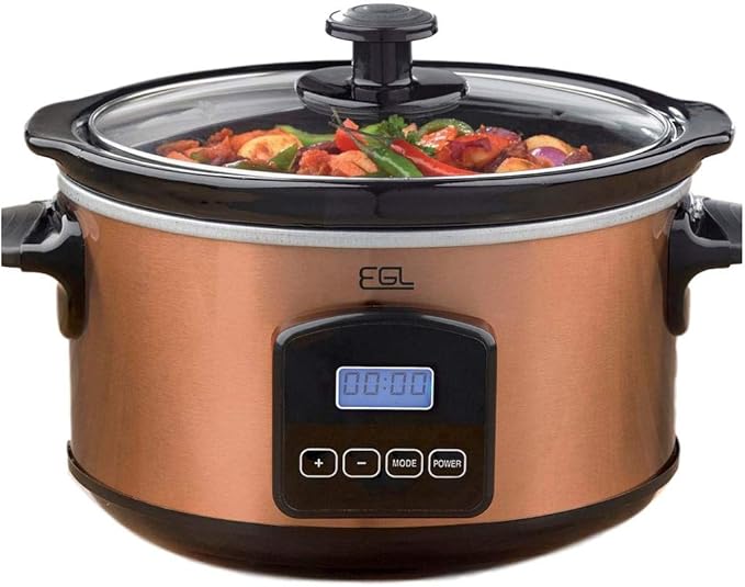 EGL Copper 5.5l Digital Slow Cooker Amazon.co.uk Kitchen & Home