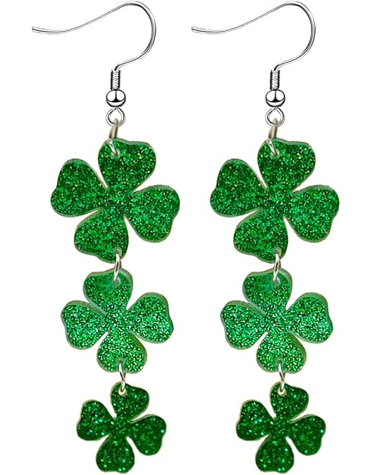 Needzo Saint Patrick's Kleeblatt Stirnband - Glitzernd, Metallisch Grün, Einheitsgröße Für Partys