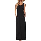 AUSELILY Women's Summer Sleeveless Loose Maxi Dress Casual Long Dresses with Pockets 2026 New