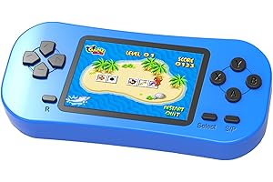 Beijue Retro Handheld Games for Kids Built in 218 Classic Old Style Electronic Game 2.5'' Screen 3.5MM Earphone Jack USB Rechargeable Portable Video Player Children Travel Holiday Entertain (Blue)