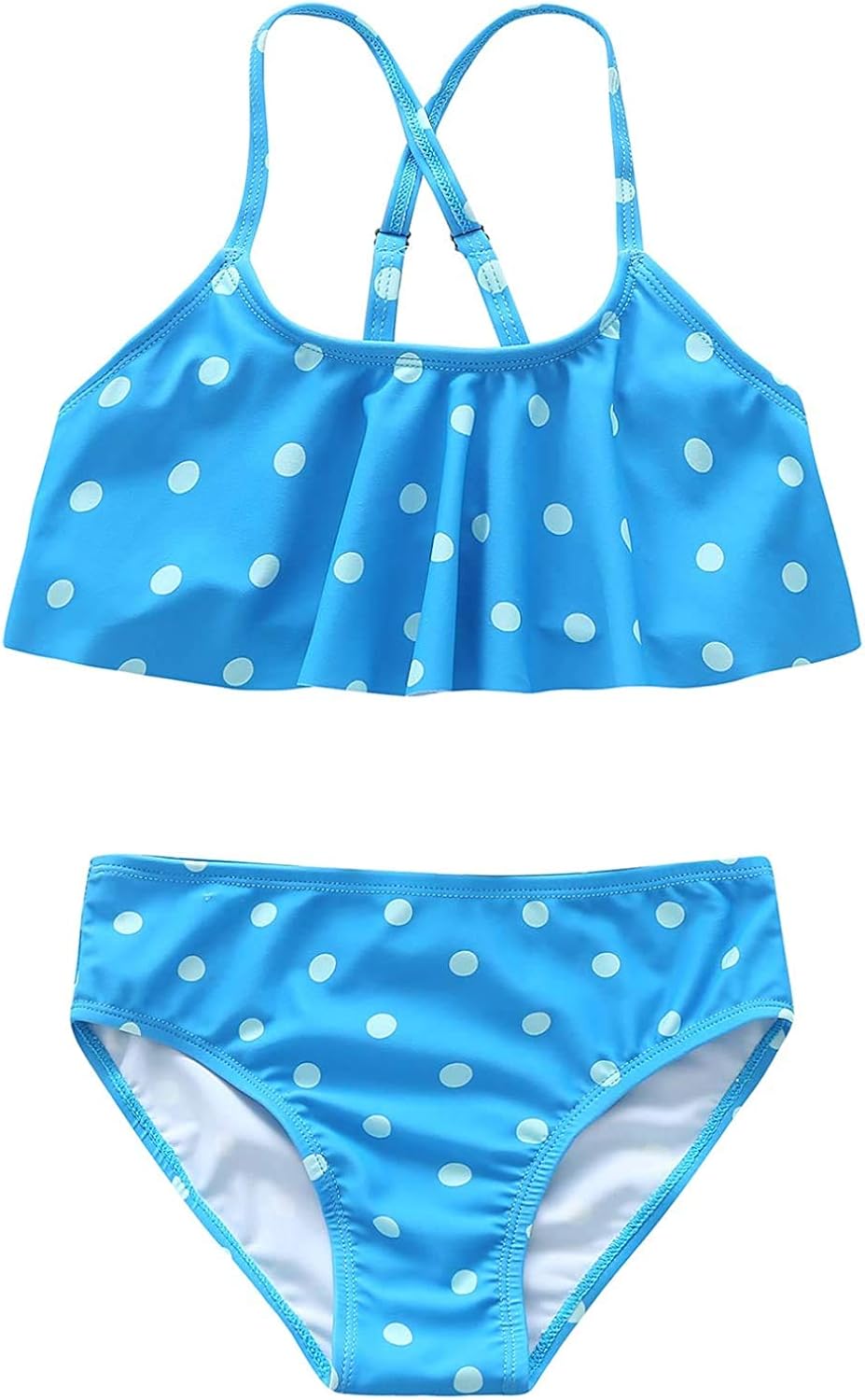 striped two piece bathing suit