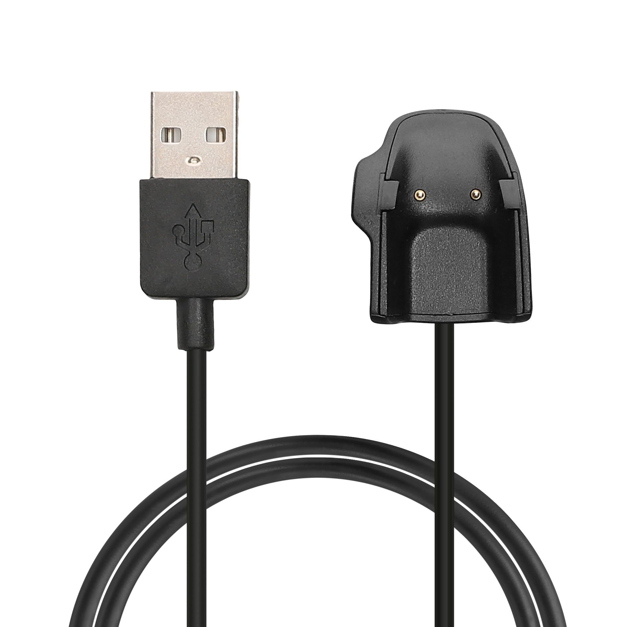 kwmobile USB Cable Charger Compatible with Samsung Galaxy Fit e Cable - Charging Cord for Smart Watch - Black