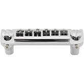 Musiclily Pro BW002 52.5mm Adjustable Wraparound Bridge Tailpiece, Chrome | for Epi LP Junior Style Guitar