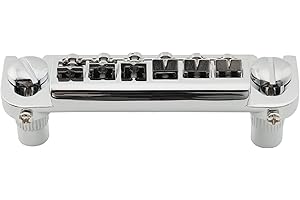 Musiclily Pro 52.5mm Adjustable Wraparound Bridge Tailpiece for Epiphone Les Paul Junior LP Style Electric Guitar, Chrome