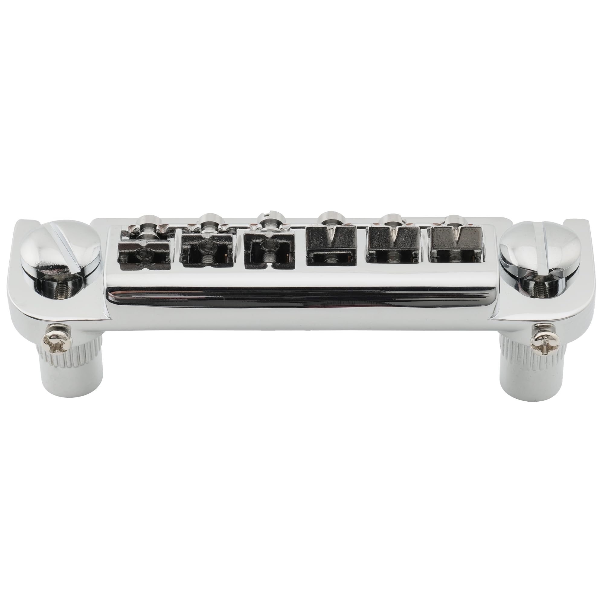Musiclily Pro 52.5mm Badass Style Adjustable Wraparound Bridge Tailpiece for Epiphone Les Paul Junior LP Style Guitar, Chrome