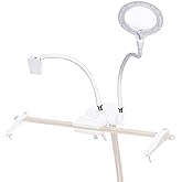 Daylight StitchSmart 2 Magnifier & Chartholder (Accessories Only)–Adjustable Embroidery Frame Support with LED Magnifier Lamp, 360° Rotation, 95+ CRI Lighting, Flexible Arms (Doesn't' Include Stand)