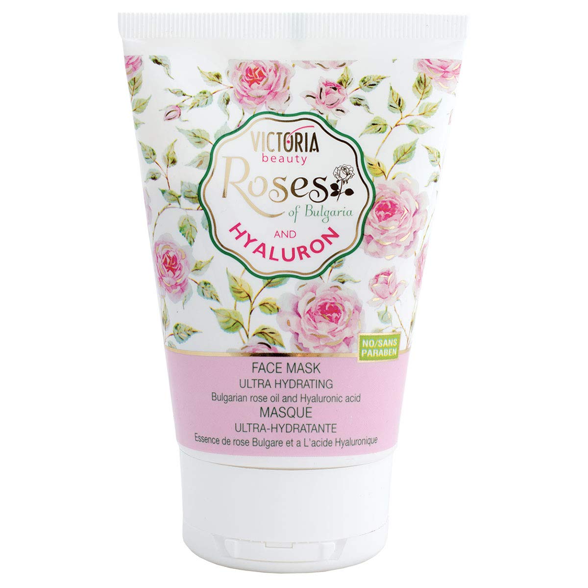 Ultra Hydrating and Anti-Aging Facial Cream-Mask with Rose Essential Oil and Hyaluronic Acid, 100 ml