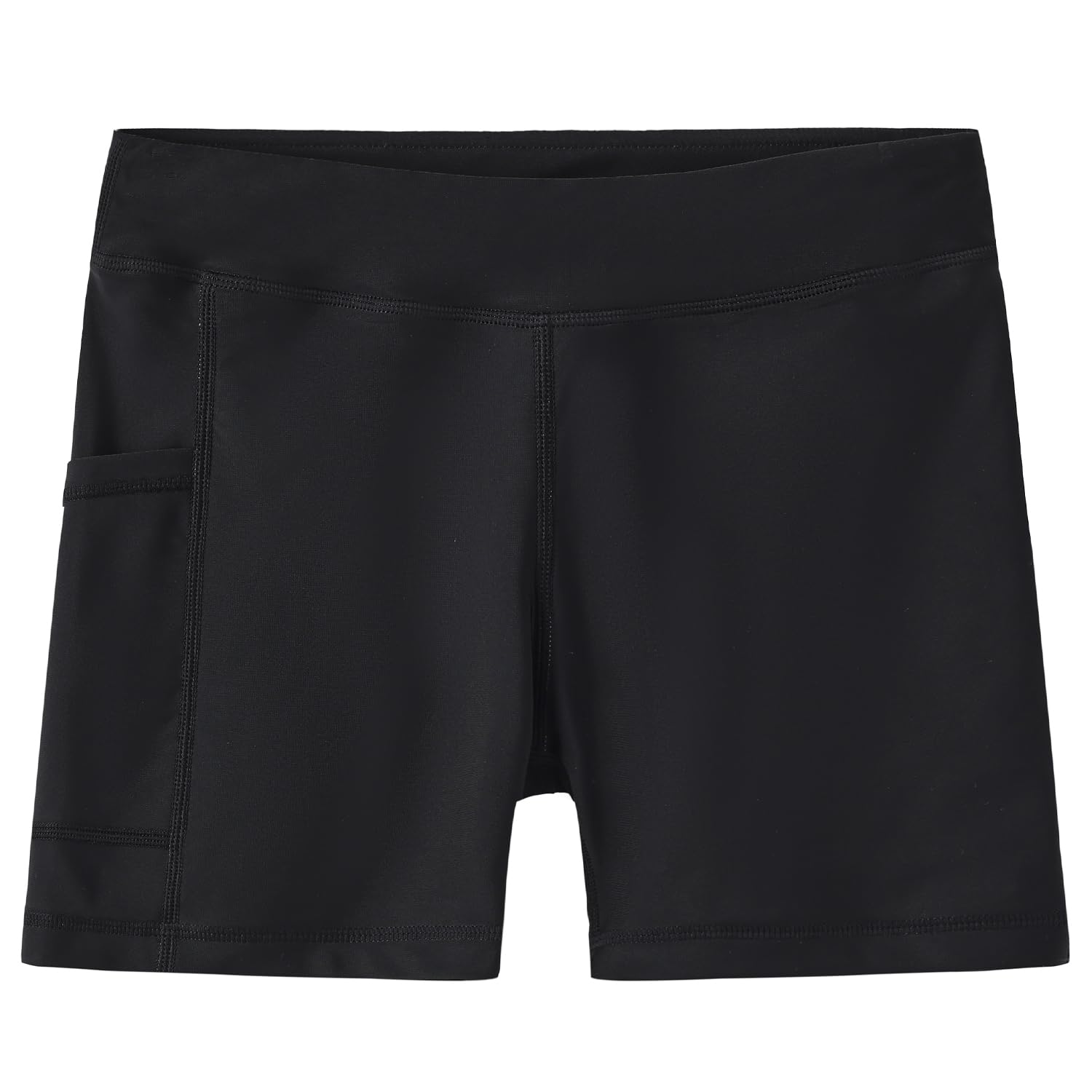 Photo 1 of Dovio Girls' Swim Shorts, UPF 50+ Sun Protection Fully Lined Pockets Quick-Dry Soft Board Short for Beach Pool (Black, 6)