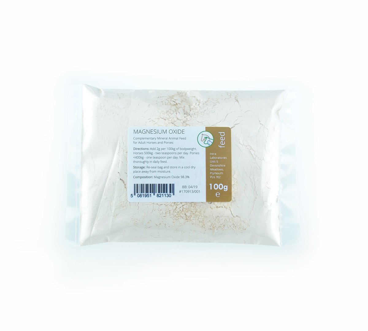 Intralabs Magnesium Oxide Complementary Animal Feed Supplement 100g - 98.3% Pure