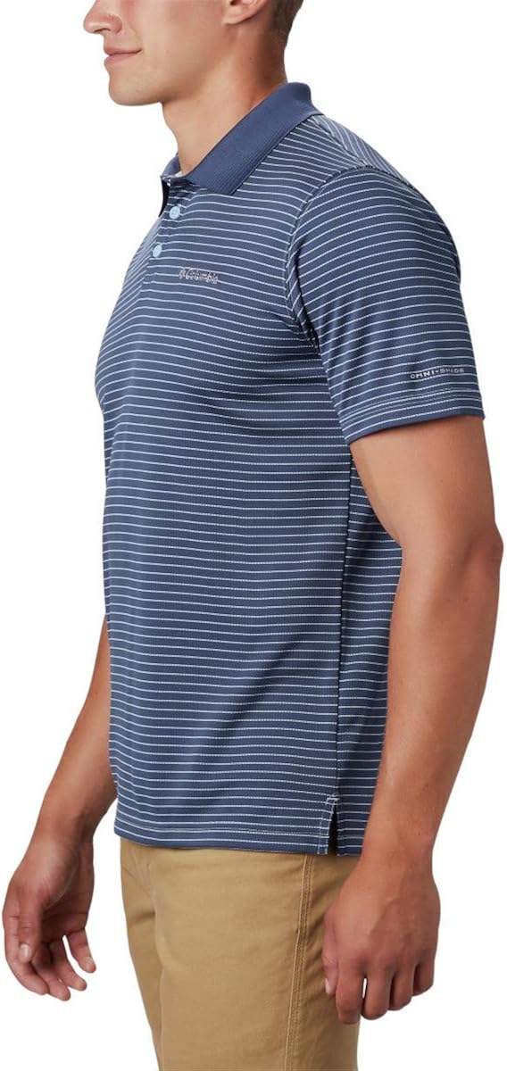 Columbia Men's Utilizer Stripe Polo III, Moisture Wicking, Sun Protection at  Men’s Clothing store