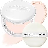 ABOUT TONE Sebum Cut Powder Pact 0.28oz - Extreme Sebum Control Pressed Powder Compact with Mirror and Puff Non-Dry Oil Cut Ultra-Fine Texture Face Makeup Finishing Setting Fixing Longlasting Vegan