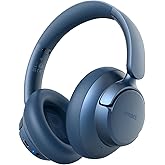 BERIBES Upgraded Hybrid Active Noise Cancelling Wireless Headphones with Transparent Modes,70H Playtime Bluetooth Headphones Wireless with Mic, Deep Bass,3.5MM Cable,Soft-Earpads,Fast Charging-Blue