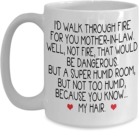 Idee Regalo Natale Suoceri.Tazza Di Caffe Della Suocera Camminai Attraverso Il Fuoco Per Te Suocera Idea Regalo Da Nuora Festa Di Nozze Mil Compleanno Tazza Da Te Natale 11 Oz Amazon It Casa E Cucina