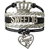 Infinity Collection Sweet 16 Charm Bracelet- Girls Sweet Sixteen Jewelry, Sweet 16 Birthday Bracelet, Birthday Gift For Girls