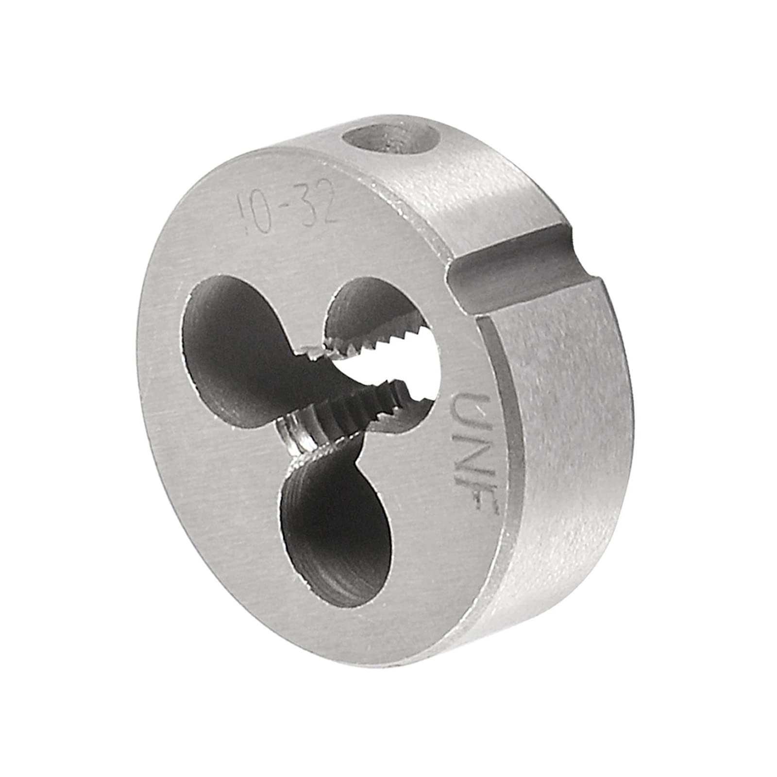 CoCud Round Threading Dies, #10-32 UNF Thread, 9SiCr Alloy Tool Steel Screw Milling Tools - (Applications: for Machine Thread Repair), 1-Piece