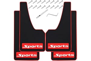 TEMPSNOW 4Pcs Car Mud Flaps Universal Fit Fender Splash Guards No Collision Rubber Mud Flaps for Car SUV