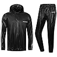 REEDBEEK Heavy Duty Fitness Weight Loss Sweat Suit Heat Trapping Sauna Suit Gym Exercise Heat Shaper Button Jacket Pant