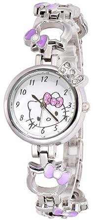 Silver Cute Kitten Analogue White Dial Women's Watch