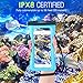 MoKo Floating Waterproof Phone Pouch Holder, Floatable Phone Case Dry Bag with Lanyard Armband Compatible with iPhone 14 13 12 11 Pro Max X/Xr/Xs Max,8/7/SE 3,Samsung S21/S10/S9/S8, Sky Blue