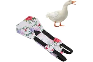 ZERODIS Pet Chicken Diapers,Chicken Goose Duck Loose Tight Belt Diapers Poop Pocket Diapers Peony Flower Pattern for Poultry Pet Used(S)