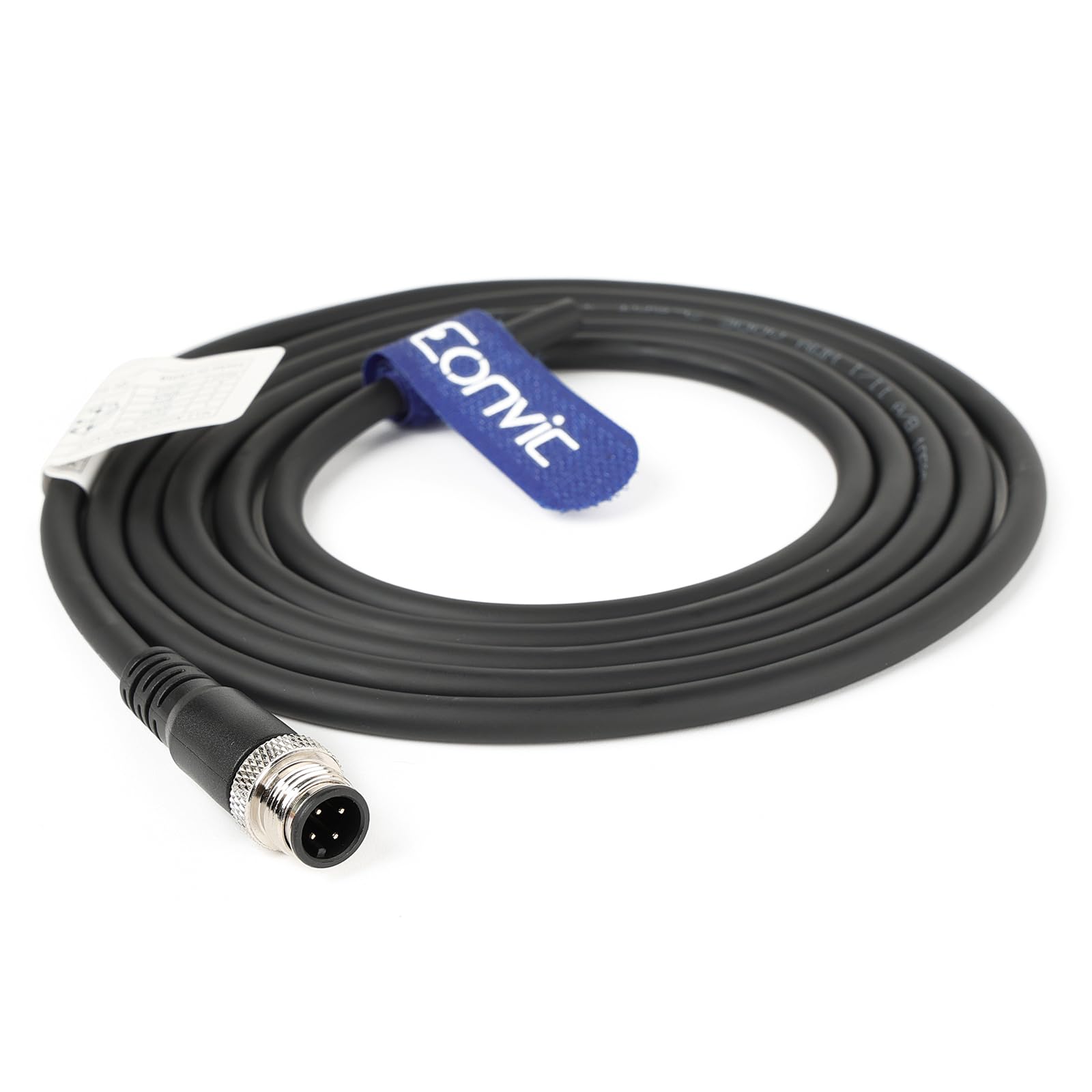 Eonvic Industrial M12 4 Pin Male Straight Aviation Connector Electrical Sensor Cable