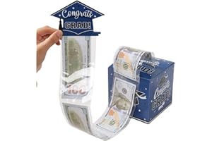 2026 Graduation Money Box for Cash, Blue Congrats Grad Graduation Hat Pattern Pull Out Money Holder Box, Funny Surprise DIY C