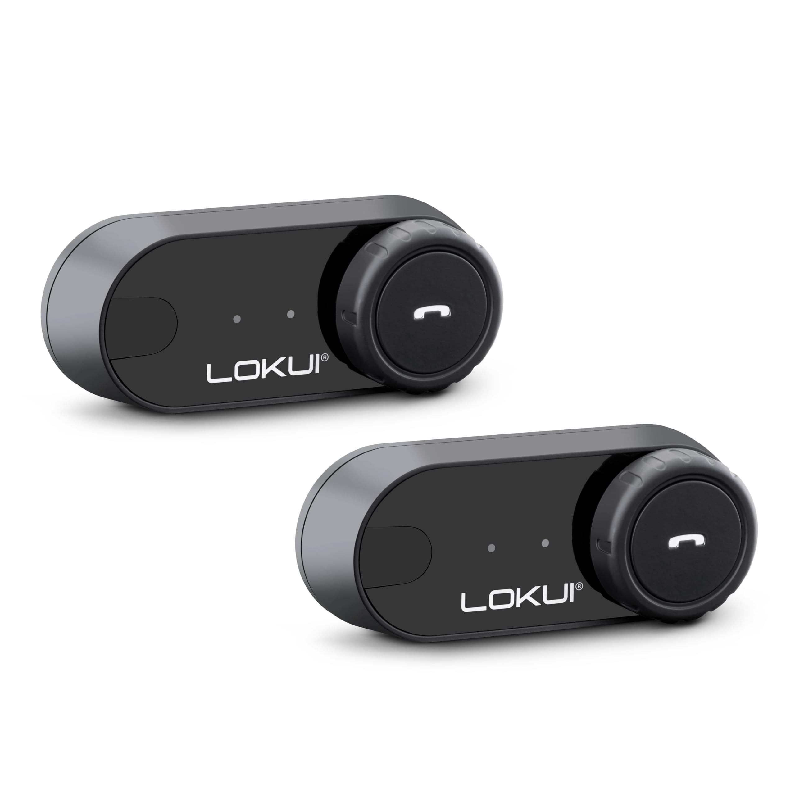 Midland - Lokui K30 Bluetooth Motorcycle Intercom, 2-Piece Universal and Waterproof Bluetooth Headset, 800m Range for 2 People, 10H Battery, DSP Noise Cancellation, Hi-Fi Speakers and Microphones