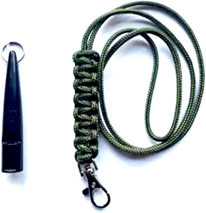 Acme 210.5 Dog Whistle & Lanyard with Cobra Stitch Knot 3mm in Green