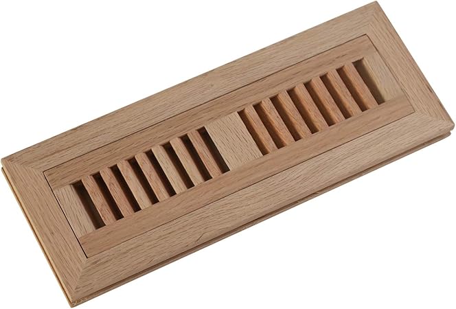 Welland 2 Inch X 10 Inch Red Oak Wood Vent Cover Floor Register