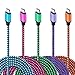 Micro USB Cable Android, 5Pack 6Ft Nylon Braided High Speed 2.0 USB to Micro USB Charging Cables Sync and Fast Charging Cable Cord for Samsung Galaxy S7 Edge/S6/S4/S5,Note 5