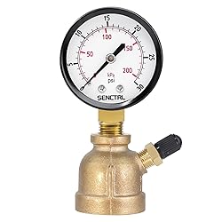 SENCTRL 0-30 Psi Gas Pressure Test Gauge, 2" Dial