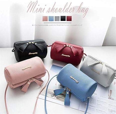 Amazon Co Jp ミニ ドラムバッグ レディース ショルダーバッグ かわいい 小さめ ロールバッグ 即納 ピンク ホビー