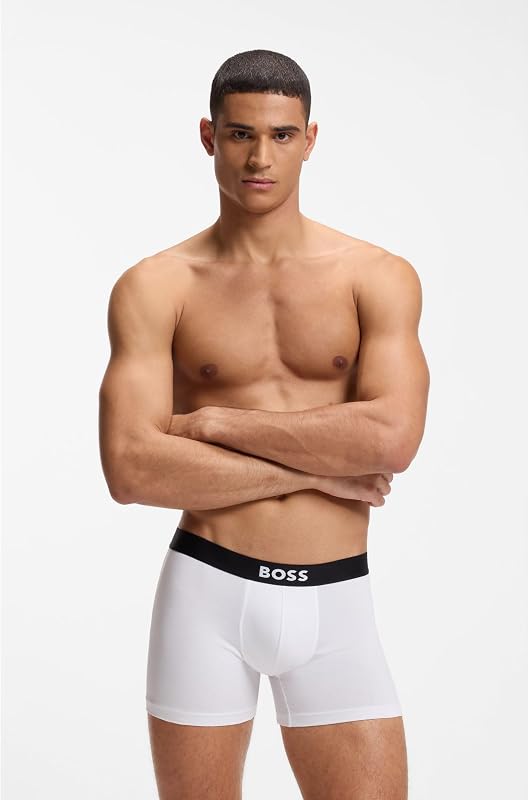 Hommes BoxerBr 3P One Lot de Trois Boxers Longs en Coton Stretch