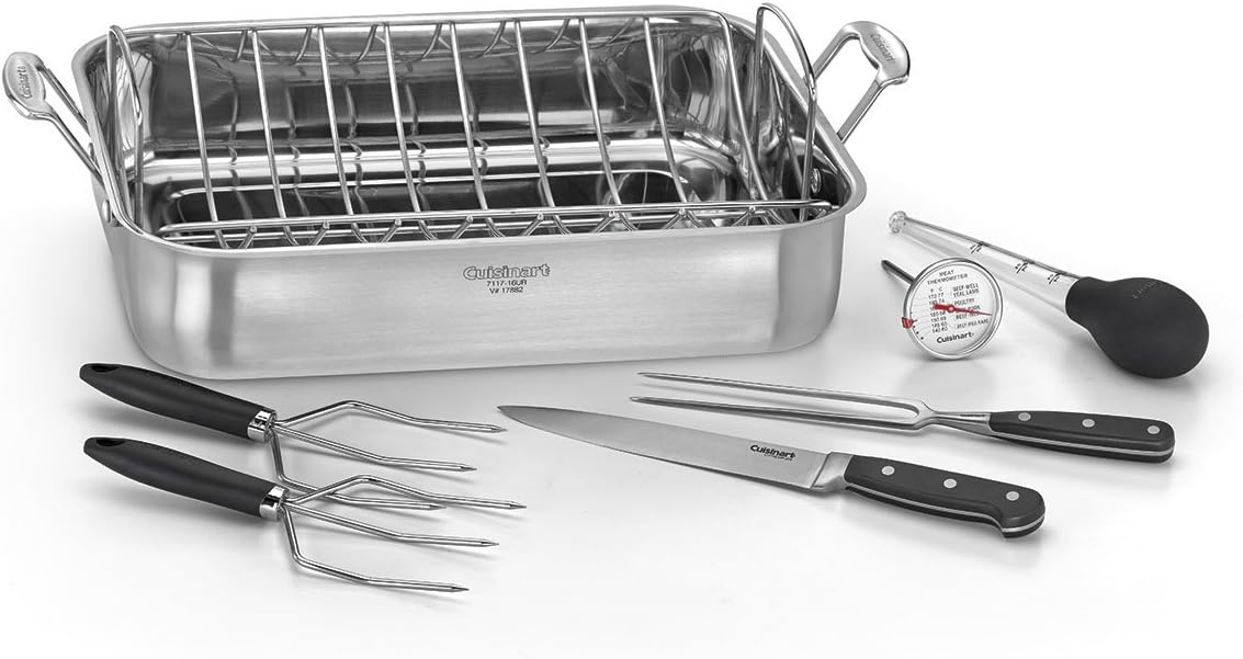 Which Is The Best Cuisinart Mcp11716br Multiclad 16Inch Rectangular Roaster