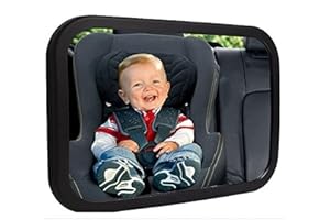 Baby Car Mirror, Rear Facing Car Seat Mirror Safety for Infant Newborn, Baby Mirror with Wide Rearview & 360° Rotation, Shatt