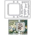 3D Card Shape Cutting Dies for Card Making, Rectangle Shape Butterfly Die Cuts Hello Thank Words Embossing Stencil Template Tool for DIY Scrapbooking Paper Pop-up Card and Photo Album Craft Decoration