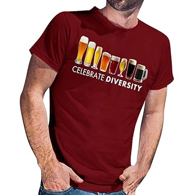MEIbax Herren Sommer Neue Bier gedruckt kurzen Ärmeln Mode und komfortable Bluse Top Oberteil Freizeit T-Shirt