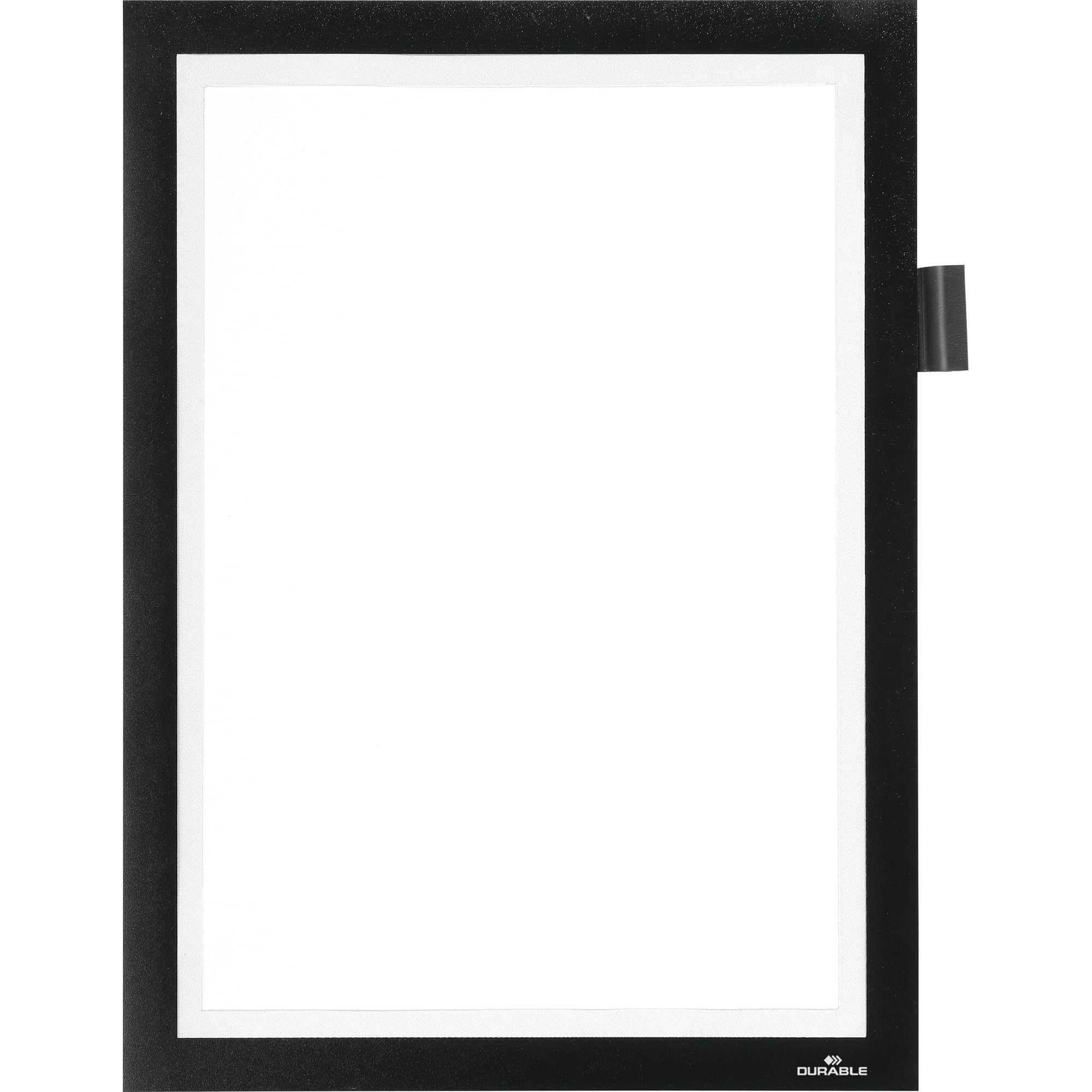 Durable DURAFRAME Note Magnetic Frame | A4 Format in Black | Pack of 1 Frames | Includes Universal Pen Holder |