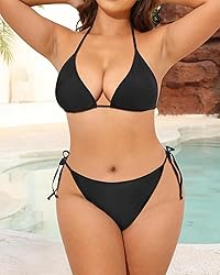 Tempt Me Women Plus Size Triangle Bikini String Two