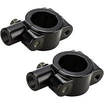 DREAMIZER 8mm Mirror Clamp-On Mount Adapter For 7/8 Handlebars ATV UTV Go Kart Buggy (Pair)