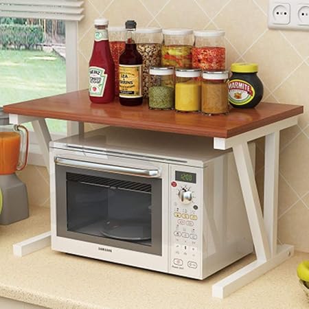 LYYRB Horno De Microondas, Piso De Perforación Libre, Estante De ...