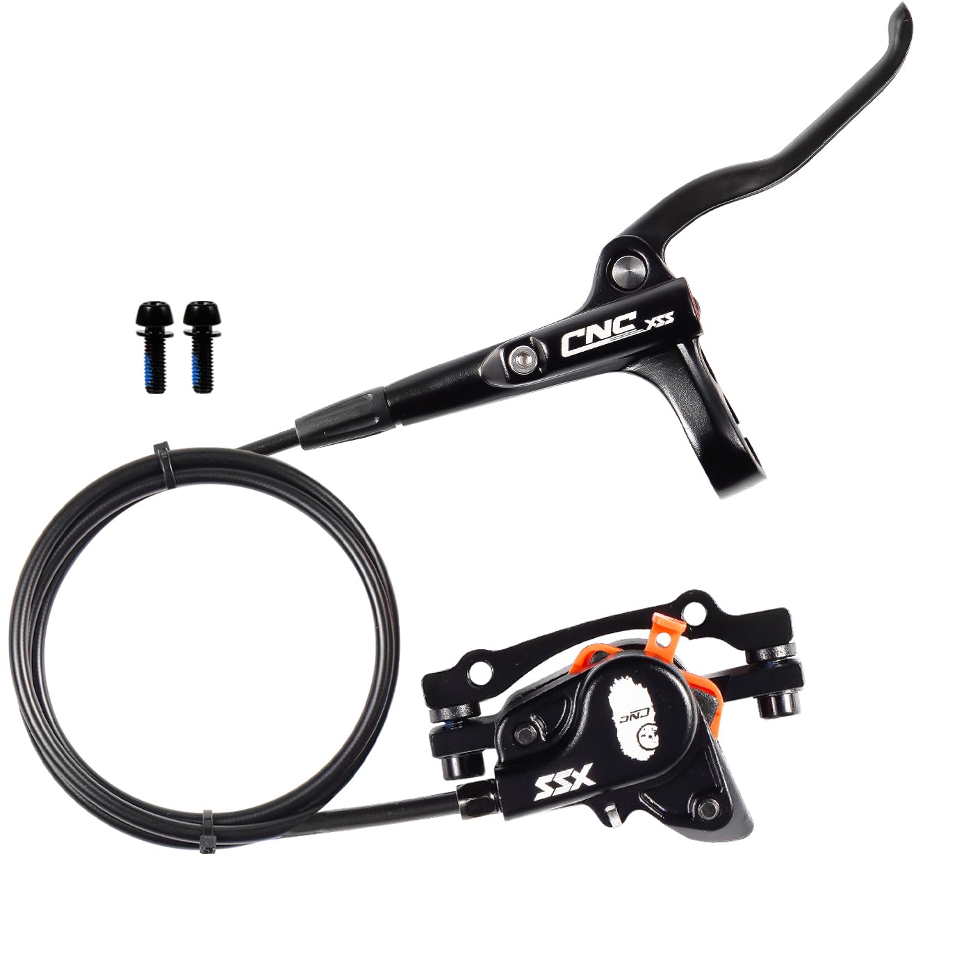 CNCLOL Mountain Bike Hydraulic Disc Brakes,MTB Hydraulic Brakes Front（Right） 800mm/Rear（Left） 1450mm For Bicycle/Road/Gravel/BMX/Push Bike hydraulic brake.