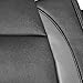 Leader Accessories Platinum Vinyl Black/Grey One Faux Leather Front Seat Cover Universal for Car Truck SUV Front Seats