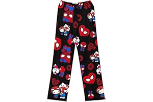 nlgczfy Anime Pajama Pants Cute Cartoon Sleep Bottoms Couple Home Casual Trousers for Women Men