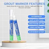 Flintronic 6PCS White Grout Pen & Replacement Nib Tile Repair Marker for view 3