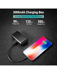 Auriculares inalámbricos IPX7 impermeables con Bluetooth con micrófono, graves más ricos en la oreja, auriculares inalámbricos con cancelación de ruido para entrenamiento, viaje, gimnasio, 10 horas de tiempo de reproducción