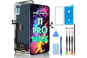 PAK TECH TRADERS for iPhone 11 Pro Max Screen Replacement Kit, LCD Cellular Glass Display Repair Digitizer Front Touch Screen Repair Kit + Screen Protector