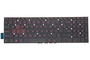 KBRPARTS Replacement Keyboard for Dell G7 7588 7590 7790, G5 5587 5590, G5 SE 5505, G3 3579 3779 3590 Series Game Laptop, Dell G7 7588 Replacement Keyboard with Red Frame with Backlit US Layout