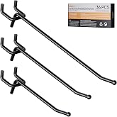 INCLY 36 Pack 4/6/8 Inch Heavy Duty Pegboard Hooks for Hanging Tools | Black 1/4" Peg Board Shelving Hooks Accessories, Peg Board Tool Hangers Fit 1/4" Pegboard, For Garage, Store Organization